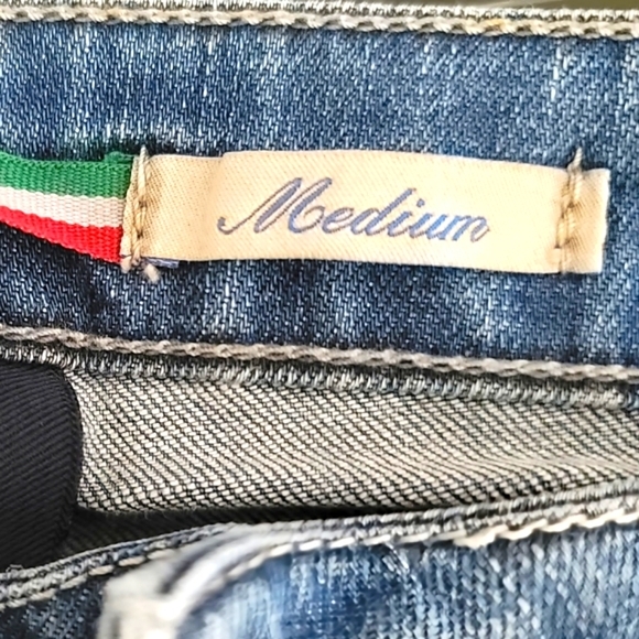 Please Denim Ribbed and Distressed with Metallic Star Size Medium - Picture 11 of 12